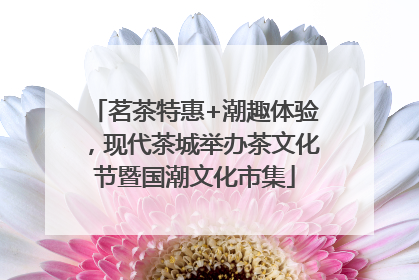 茗茶特惠+潮趣体验，现代茶城举办茶文化节暨国潮文化市集