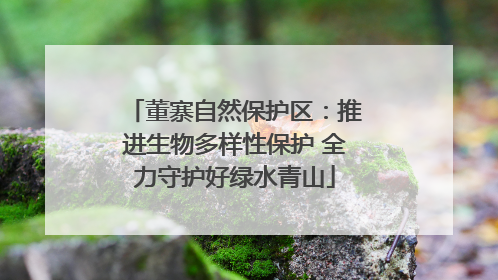 董寨自然保护区：推进生物多样性保护 全力守护好绿水青山