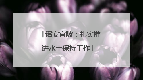诏安官陂：扎实推进水土保持工作