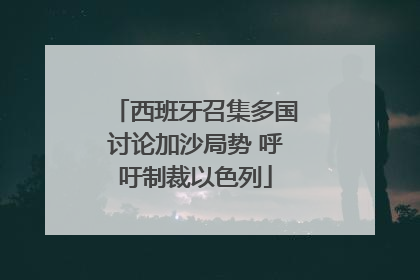 西班牙召集多国讨论加沙局势 呼吁制裁以色列