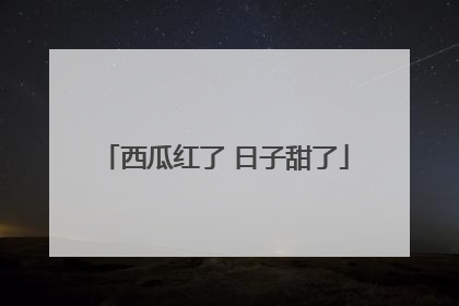西瓜红了 日子甜了