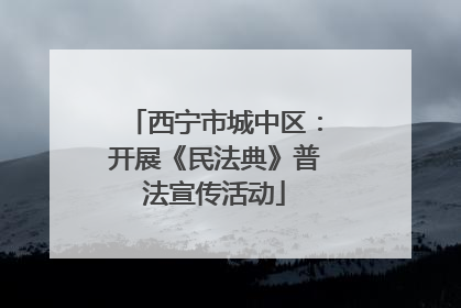 西宁市城中区：开展《民法典》普法宣传活动