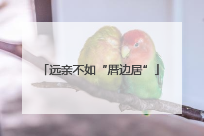 远亲不如“厝边居”