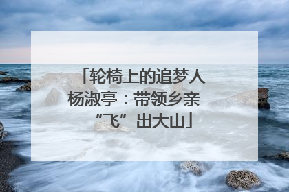 轮椅上的追梦人杨淑亭：带领乡亲“飞”出大山