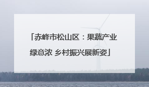 赤峰市松山区：果蔬产业绿意浓 乡村振兴展新姿