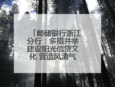 邮储银行浙江分行：多措并举建设阳光信贷文化 营造风清气正的金融生态