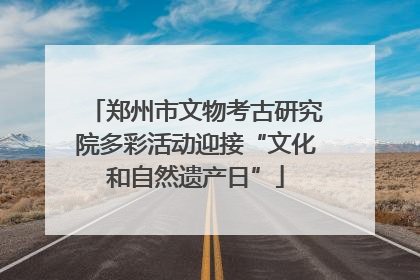 郑州市文物考古研究院多彩活动迎接“文化和自然遗产日”