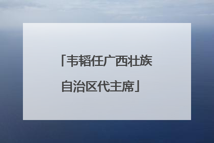 韦韬任广西壮族自治区代主席