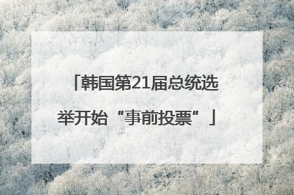 韩国第21届总统选举开始“事前投票”