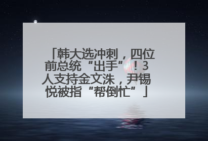 韩大选冲刺，四位前总统“出手”！3人支持金文洙，尹锡悦被指“帮倒忙”