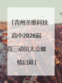 青州圣维科技高中2026届高三动员大会燃情启幕