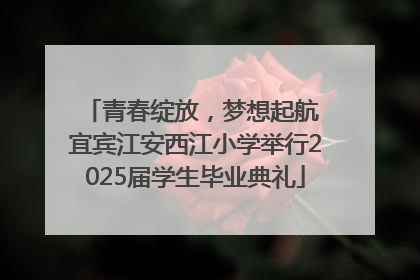 青春绽放，梦想起航 宜宾江安西江小学举行2025届学生毕业典礼
