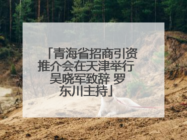 青海省招商引资推介会在天津举行 吴晓军致辞 罗东川主持