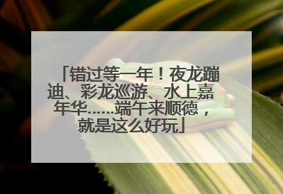 错过等一年！夜龙蹦迪、彩龙巡游、水上嘉年华……端午来顺德，就是这么好玩