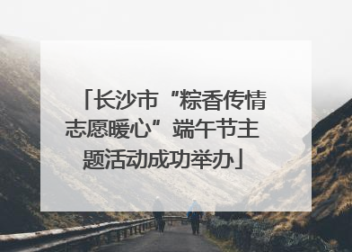 长沙市“粽香传情志愿暖心”端午节主题活动成功举办