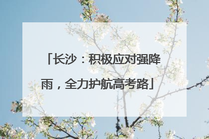 长沙：积极应对强降雨，全力护航高考路