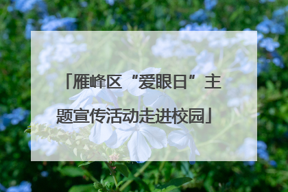 雁峰区“爱眼日”主题宣传活动走进校园