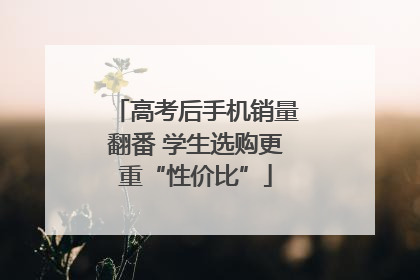 高考后手机销量翻番 学生选购更重“性价比”