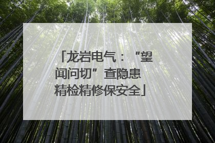 龙岩电气：“望闻问切”查隐患 精检精修保安全