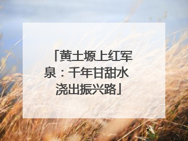 黄土塬上红军泉：千年甘甜水 浇出振兴路