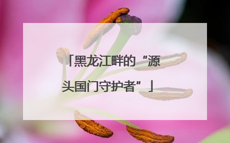 黑龙江畔的“源头国门守护者”