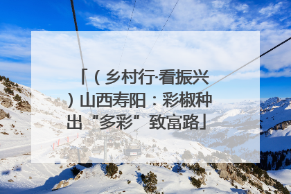 （乡村行·看振兴）山西寿阳：彩椒种出“多彩”致富路