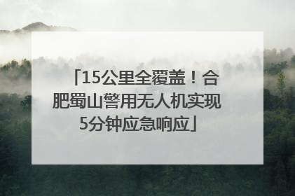 15公里全覆盖！合肥蜀山警用无人机实现5分钟应急响应