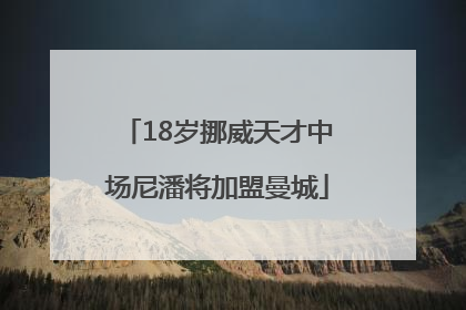 18岁挪威天才中场尼潘将加盟曼城
