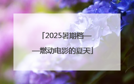 2025暑期档——燃动电影的夏天