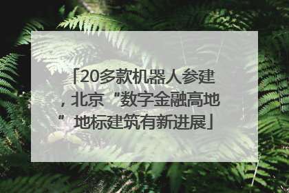 20多款机器人参建，北京“数字金融高地”地标建筑有新进展