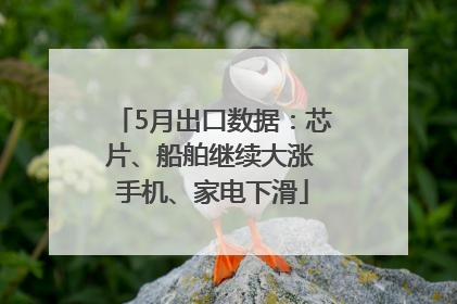 5月出口数据：芯片、船舶继续大涨 手机、家电下滑