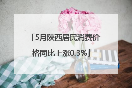 5月陕西居民消费价格同比上涨0.3%