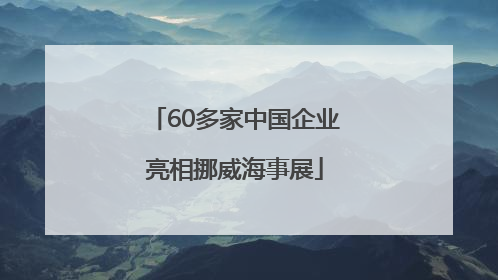 60多家中国企业亮相挪威海事展