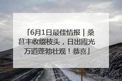 6月1日最佳情报｜桑葚丰收缀枝头，日出霞光万道蓬勃壮观！恭喜