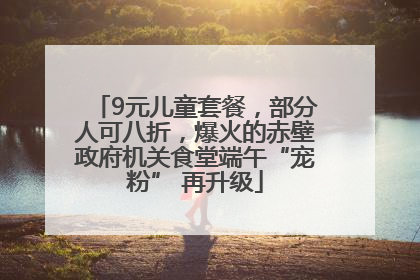 9元儿童套餐，部分人可八折，爆火的赤壁政府机关食堂端午“宠粉” 再升级