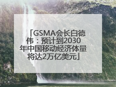GSMA会长白德伟：预计到2030年中国移动经济体量将达2万亿美元