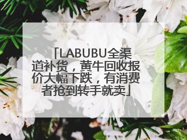 LABUBU全渠道补货，黄牛回收报价大幅下跌，有消费者抢到转手就卖